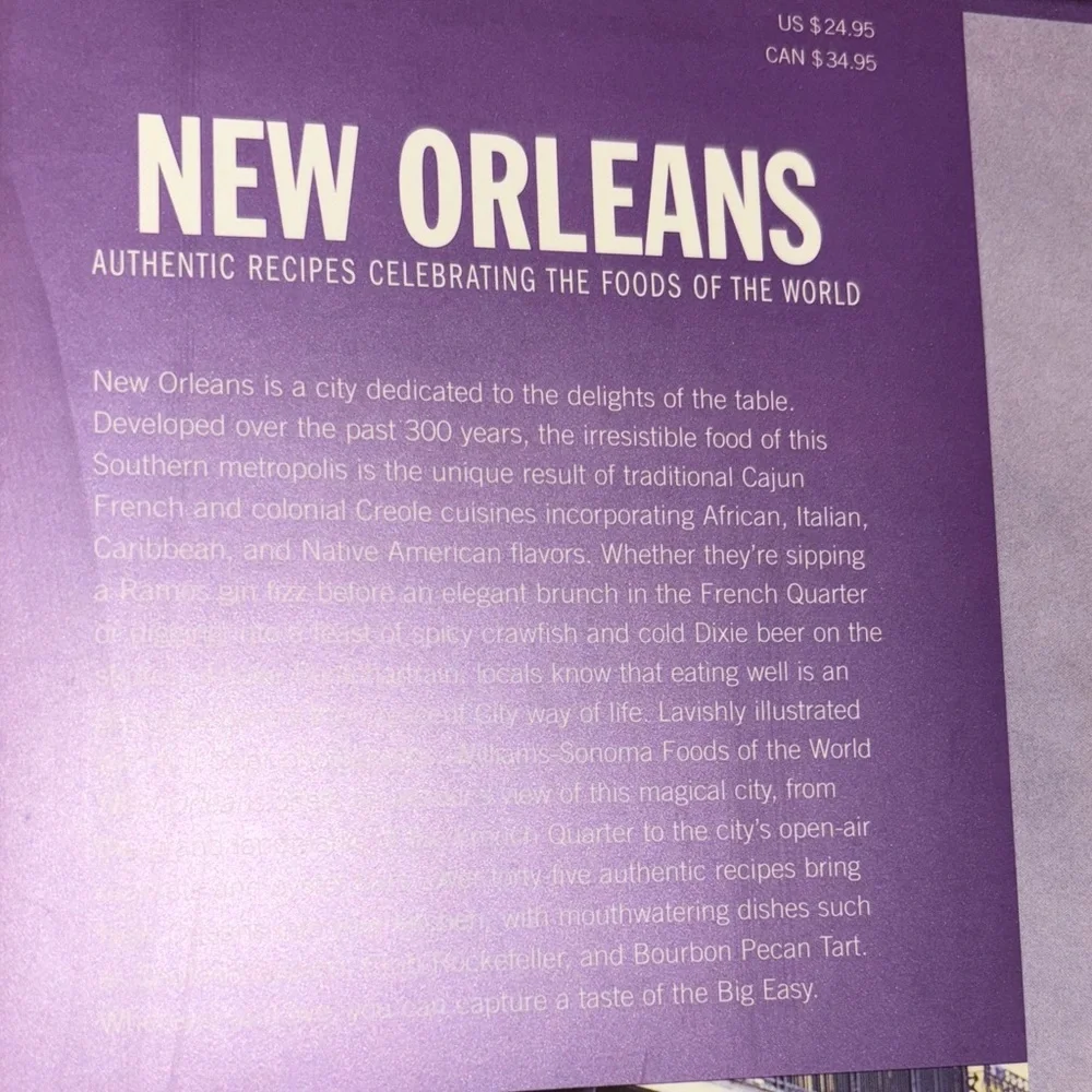 Williams Sonoma New Orleans Cookbook recipes over 175 pages